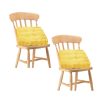2X Yellow Square Cushion Soft Leaning Plush Backrest Throw Seat Pillow Home Office Decor