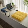 2X Yellow Square Cushion Soft Leaning Plush Backrest Throw Seat Pillow Home Office Decor