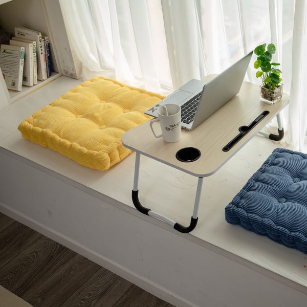 4X Yellow Square Cushion Soft Leaning Plush Backrest Throw Seat Pillow Home Office Decor
