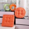 2X Orange Square Cushion Soft Leaning Plush Backrest Throw Seat Pillow Home Office Decor