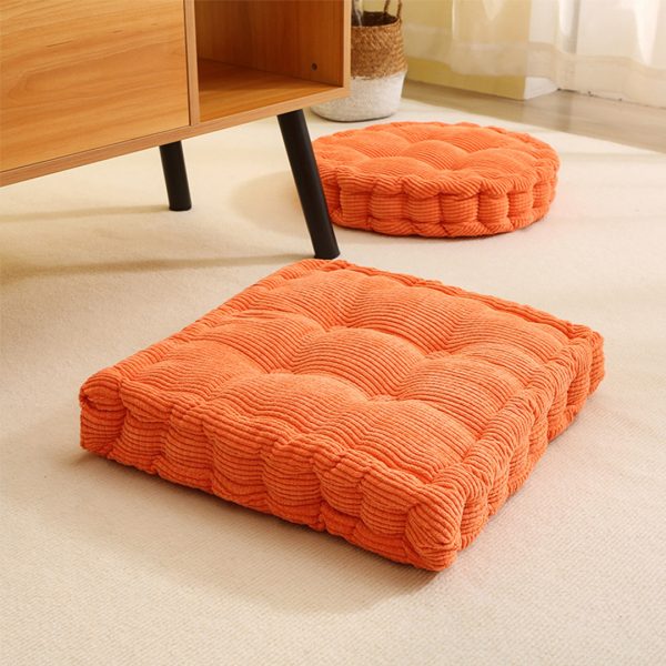 4X Orange Square Cushion Soft Leaning Plush Backrest Throw Seat Pillow Home Office Decor