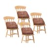 4X Coffee Square Cushion Soft Leaning Plush Backrest Throw Seat Pillow Home Office Decor
