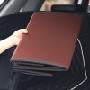 Leather Car Boot Collapsible Foldable Trunk Cargo Organizer Portable Storage Box Coffee Large