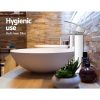 Bathroom Basin Mixer Tap Thin Tall Faucet Vanity Laundry Black