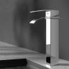Bathroom Basin Mixer Tap Thin Tall Faucet Vanity Laundry Black
