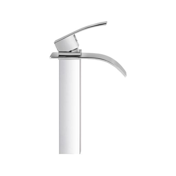 Bathroom Basin Mixer Tap Thin Tall Faucet Vanity Laundry Black