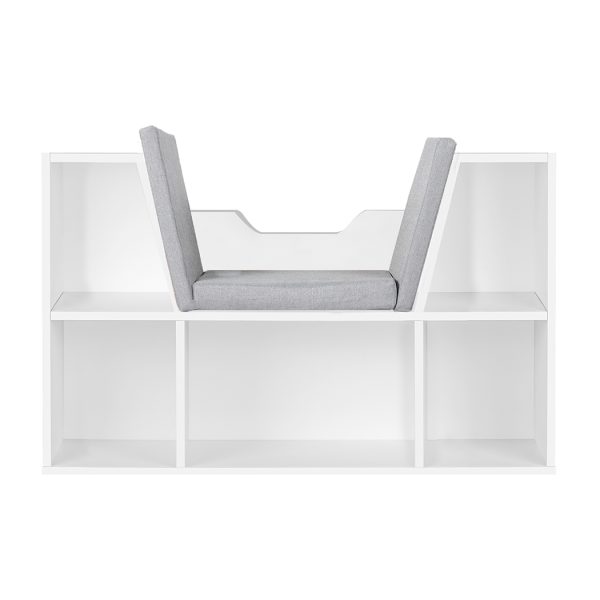 Kids Bookcase Toys Box Shelf Storage Cabinet Container Children Organiser – White