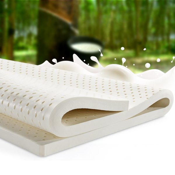 Bedding Pure Natural Latex Mattress Topper 7 Zone 5cm – QUEEN, 5 cm