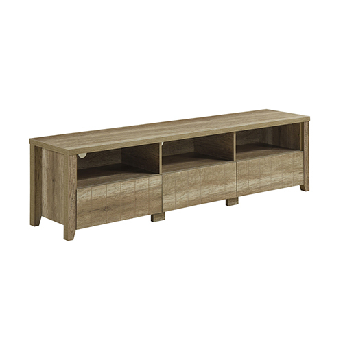 Crosby TV Cabinet 3 Storage Drawers with Shelf Natural Wood like MDF Entertainment Unit in Oak Colour