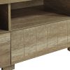 Crosby TV Cabinet 3 Storage Drawers with Shelf Natural Wood like MDF Entertainment Unit in Oak Colour