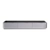 TV Cabinet with 3 Storage Drawers With High Glossy Assembled Entertainment Unit in Black & White colour