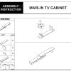 3 Drawers Elegant Slimline Design TV Unit