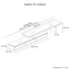 3 Drawers Elegant Slimline Design TV Unit