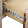 Norman TV Cabinet with 3 Storage Drawers with Shelf Solid Acacia Wooden Frame Entertainment Unit in Oak Colour