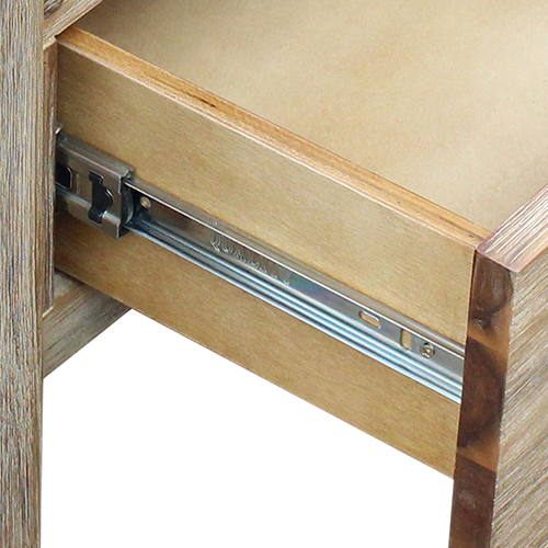 Norman TV Cabinet with 3 Storage Drawers with Shelf Solid Acacia Wooden Frame Entertainment Unit in Oak Colour
