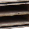 Bucksburn TV Cabinet with 2 Storage Drawers Cabinet Solid Acacia Wooden Entertainment Unit in Sliver Bruch Colour