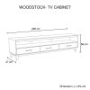 TV Cabinet with 3 Storage Drawers with Shelf in Wooden Entertainment Unit in Light Brown Colour