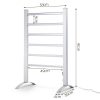 Devanti Electric Heated Towel Rail Rack 6 Bars Freestanding Clothes Dry Warmer