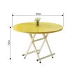 Dining Table Portable Round Surface Space Saving Folding Desk Home Decor – Yellow, 2