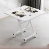 Dining Table Portable Square Surface Space Saving Folding Desk Home Decor – White, 1