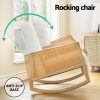 Rocking Chair Armchair Boucle Accent Chairs Sherpa Upholstered White