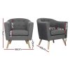 ADORA Armchair Tub Chair Single Accent Armchairs Sofa Lounge Fabric – Grey