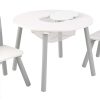 Round Table and 2 Chair Set for kids (Gray)