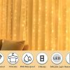USB Powered 300 LED Curtain String Light with 8 Modes and Remote Control for Bedroom Party Wedding Decorations