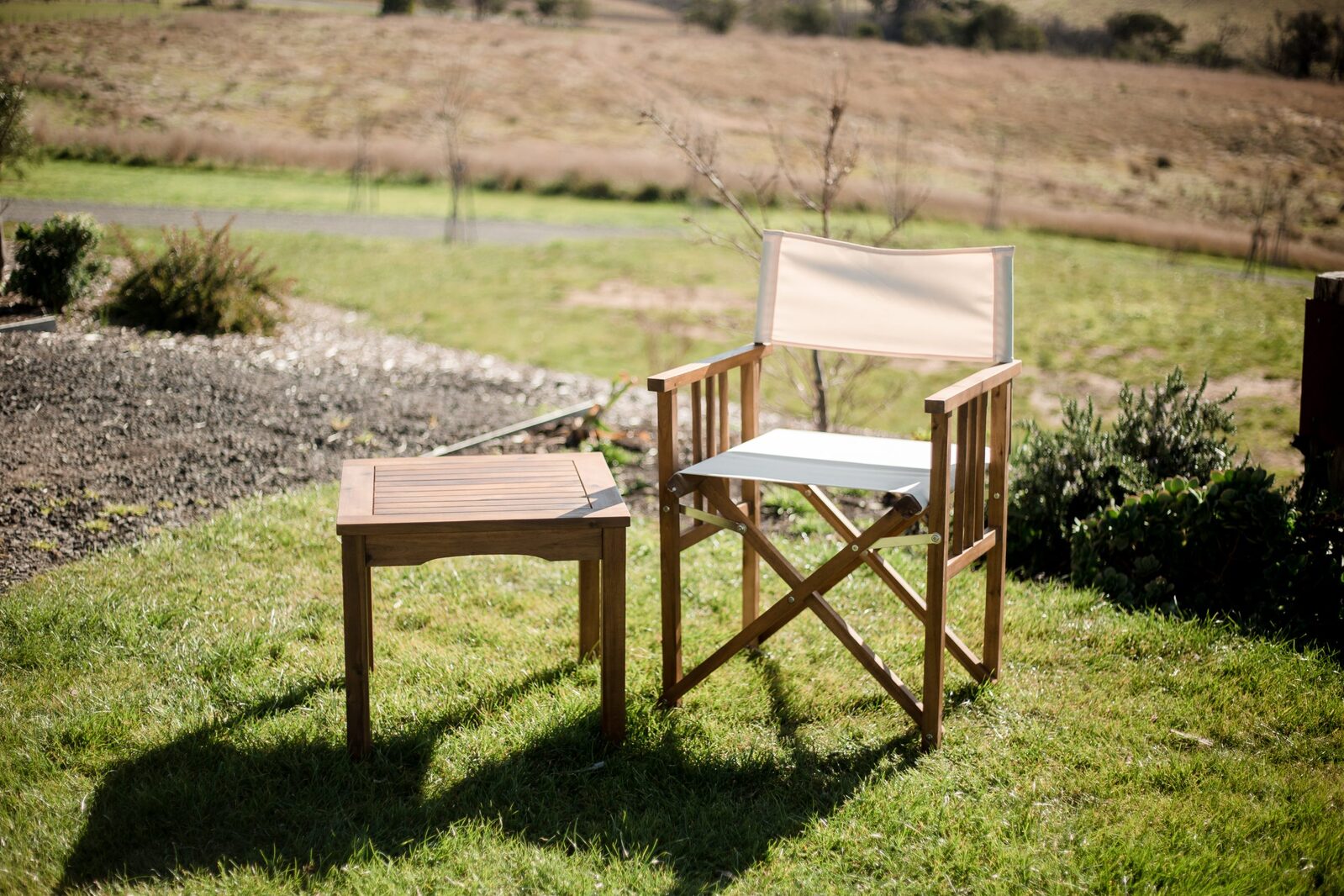 Director Chair and Side Table