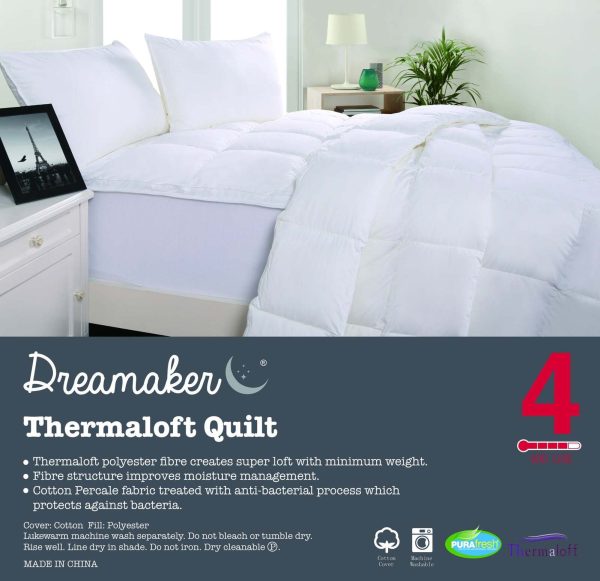 Dreamaker Thermaloft Quilt 400Gsm Bed – QUEEN