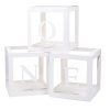 ONE Balloons Box Clear Gift Boxes Gift Birthday Baby Shower Party AU