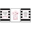 60cmx90cm Fashion Prints 3 Sets Black Frame Canvas Wall Art