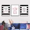 60cmx90cm Fashion Prints 3 Sets Black Frame Canvas Wall Art