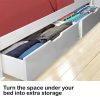 Kingston Sl2x Under Bed Storage Drawers White Pine Wooden Wheels