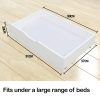 Kingston Sl2x Under Bed Storage Drawers White Pine Wooden Wheels