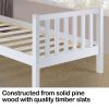 Korora Single Wooden Pine Bed Frame Timber Kids Adults Contemporary Bedroom Furniture
