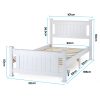 Eden Single Wooden Bed Frame Base White Pine Adult Bedroom Furniture Timber Slat