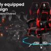 OVERDRIVE Gaming Chair Desk Racing Seat Setup PC Combo Office Table Black Red