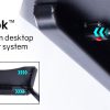 OVERDRIVE Gaming Desk 120cm  Computer Black PC Blue LED Lights Carbon Fiber Look