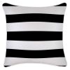 Cushion Cover-With Piping-Deck Stripe Black and White-45cm x 45cm