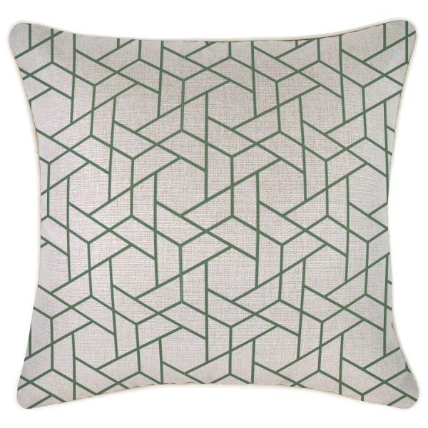 Cushion Cover-With Piping-Milan Green – 45×45 cm