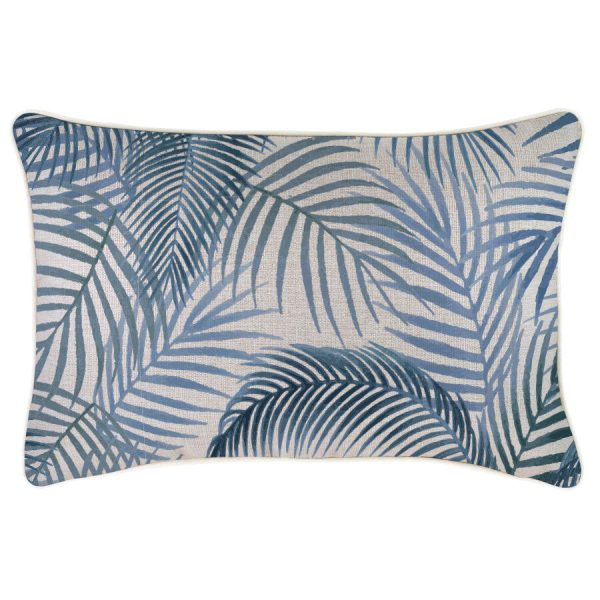 Cushion Cover-With Piping-Seminyak Blue – 35×50 cm