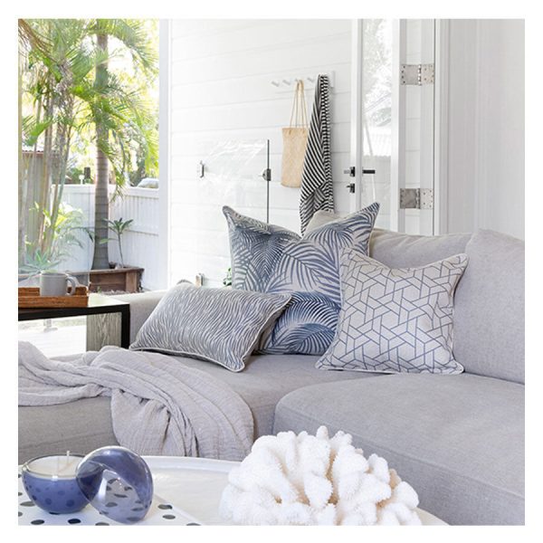 Cushion Cover-With Piping-Seminyak Blue – 35×50 cm