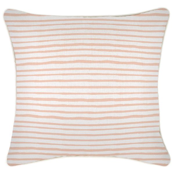 Cushion Cover-With Piping-Paint Stripes Blush – 60×60 cm