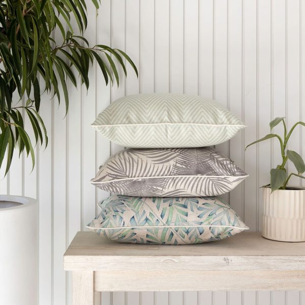 Cushion Cover-With Piping-Zig Zag Pale Mint – 45×45 cm