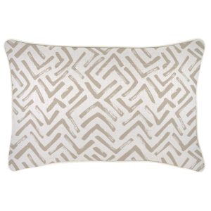 Cushion Cover-With Piping-Tribal-Beige – 35×50 cm