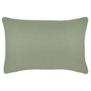 Cushion Cover-With Piping-Solid-Sage – 35×50 cm