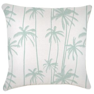 Cushion Cover-With Piping-Tall-Palms-Mint – 60×60 cm