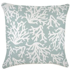 Cushion Cover-With Piping-Coastal Coral Seafoam – 60×60 cm