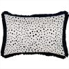Cushion Cover-Coastal Fringe Black-Lunar – 35×50 cm